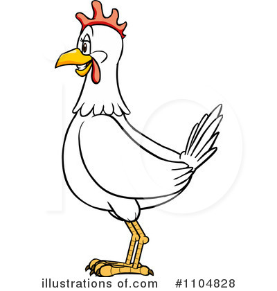Royalty-Free (RF) Chicken Clipart Illustration by Cartoon Solutions - Stock Sample #1104828