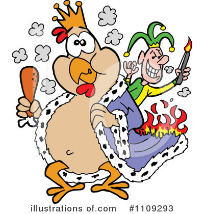 Chicken Drumstick Clipart #1109293 by LaffToon