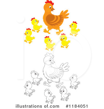 Royalty-Free (RF) Chicken Clipart Illustration by Alex Bannykh - Stock Sample #1184051