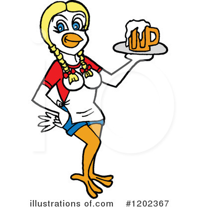 Waitress Clipart #1202367 by LaffToon