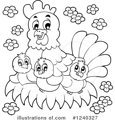 Royalty-Free (RF) Chicken Clipart Illustration by visekart - Stock Sample #1240327