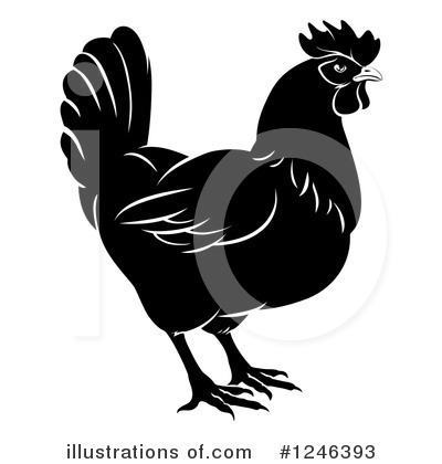 Royalty-Free (RF) Chicken Clipart Illustration by AtStockIllustration - Stock Sample #1246393