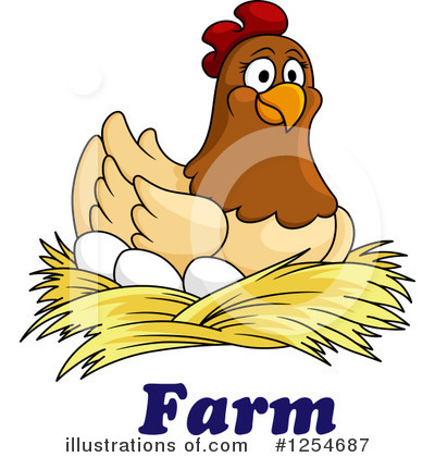 Hen Clipart #1254687 by Vector Tradition SM