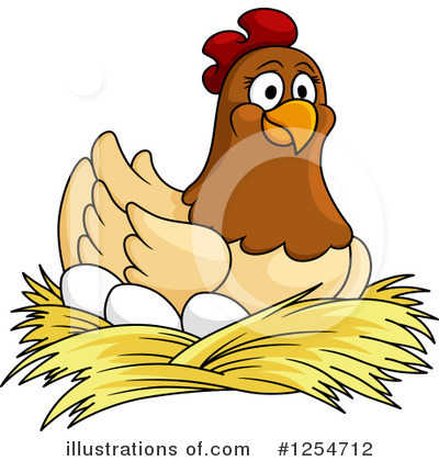 Hen Clipart #1254712 by Vector Tradition SM