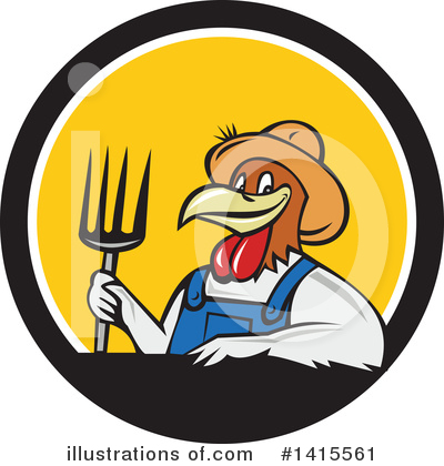 Royalty-Free (RF) Chicken Clipart Illustration by patrimonio - Stock Sample #1415561