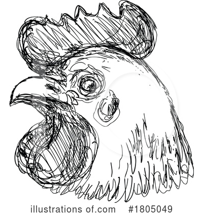 Royalty-Free (RF) Chicken Clipart Illustration by patrimonio - Stock Sample #1805049