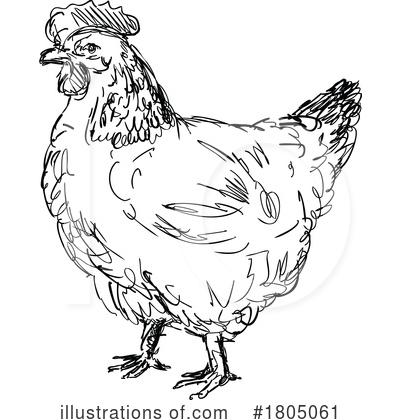 Royalty-Free (RF) Chicken Clipart Illustration by patrimonio - Stock Sample #1805061