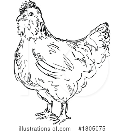 Royalty-Free (RF) Chicken Clipart Illustration by patrimonio - Stock Sample #1805075