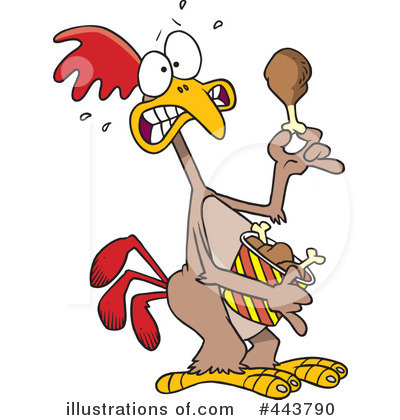 Royalty-Free (RF) Chicken Clipart Illustration by toonaday - Stock Sample #443790
