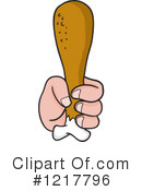 Chicken Drumstick Clipart #1217796 by LaffToon