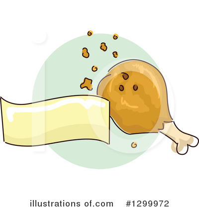 Royalty-Free (RF) Chicken Drumstick Clipart Illustration by BNP Design Studio - Stock Sample #1299972
