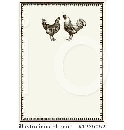 Royalty-Free (RF) Chickens Clipart Illustration by BestVector - Stock Sample #1235052