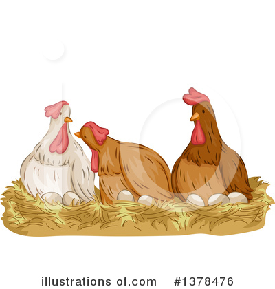 Royalty-Free (RF) Chickens Clipart Illustration by BNP Design Studio - Stock Sample #1378476