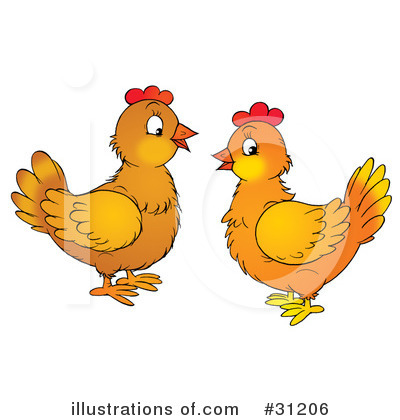 Royalty-Free (RF) Chickens Clipart Illustration by Alex Bannykh - Stock Sample #31206