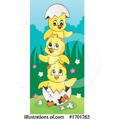 Royalty-Free (RF) Chicks Clipart Illustration by visekart - Stock Sample #1701263