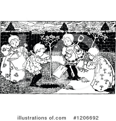 Royalty-Free (RF) Child Clipart Illustration by Prawny Vintage - Stock Sample #1206692