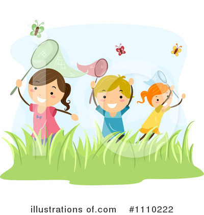 Chasing Butterflies Clipart #1110222 by BNP Design Studio