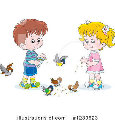 Feed The Birds Clipart #1230623 by Alex Bannykh