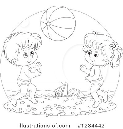 Royalty-Free (RF) Children Clipart Illustration by Alex Bannykh - Stock Sample #1234442