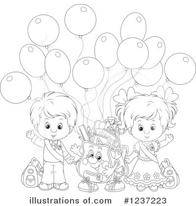 Royalty-Free (RF) Children Clipart Illustration by Alex Bannykh - Stock Sample #1237223