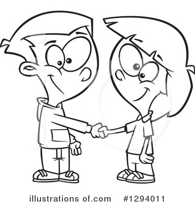 Hand Shake Clipart #1294011 by toonaday