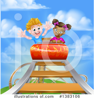 Roller Coaster Clipart #1383106 by AtStockIllustration