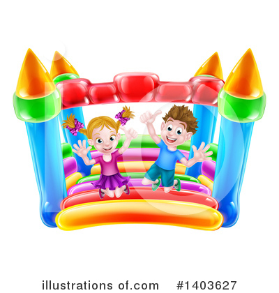 Bouncy House Clipart #1403627 by AtStockIllustration