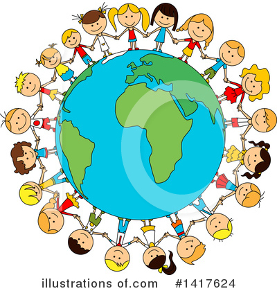Children Clipart #1417624 by Vector Tradition SM