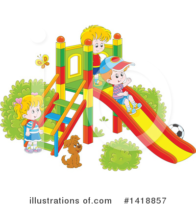 Royalty-Free (RF) Children Clipart Illustration by Alex Bannykh - Stock Sample #1418857