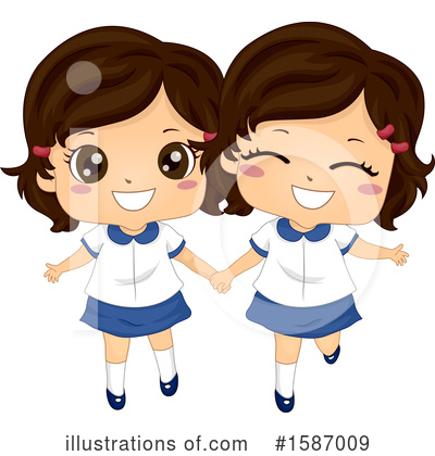 Sisters Clipart #1587009 by BNP Design Studio