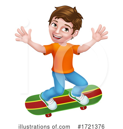 Skateboarding Clipart #1721376 by AtStockIllustration