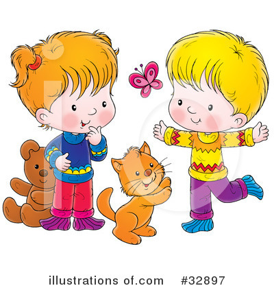 Royalty-Free (RF) Children Clipart Illustration by Alex Bannykh - Stock Sample #32897