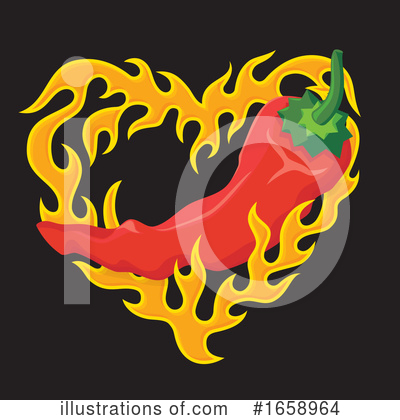 Royalty-Free (RF) Chile Pepper Clipart Illustration by Any Vector - Stock Sample #1658964