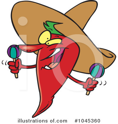 Royalty-Free (RF) Chili Pepper Clipart Illustration by toonaday - Stock Sample #1045360