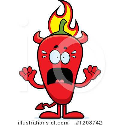 Red Chili Pepper Clipart #1208742 by Cory Thoman