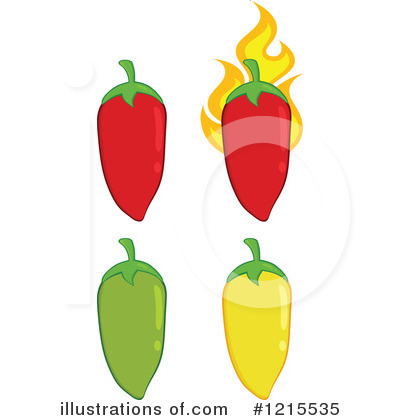 Royalty-Free (RF) Chili Pepper Clipart Illustration by Hit Toon - Stock Sample #1215535