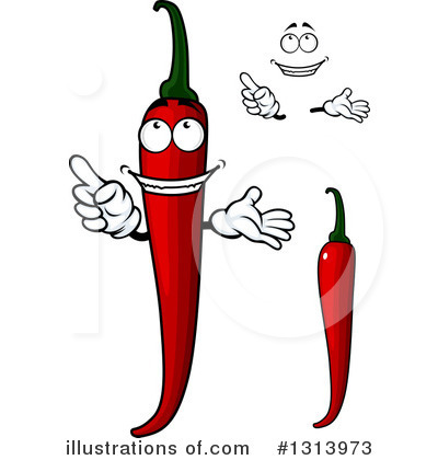Royalty-Free (RF) Chili Pepper Clipart Illustration by Vector Tradition SM - Stock Sample #1313973