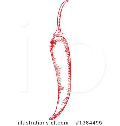 Royalty-Free (RF) Chili Pepper Clipart Illustration by Vector Tradition SM - Stock Sample #1384495