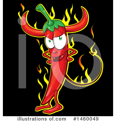 Royalty-Free (RF) Chili Pepper Clipart Illustration by Domenico Condello - Stock Sample #1460049