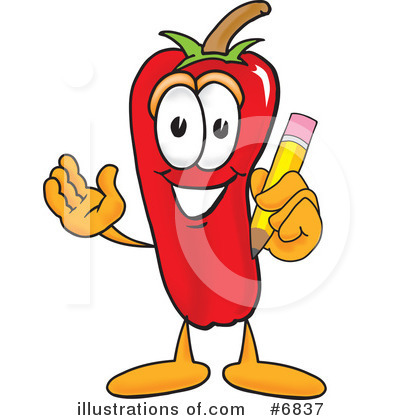 Royalty-Free (RF) Chili Pepper Clipart Illustration by Mascot Junction - Stock Sample #6837