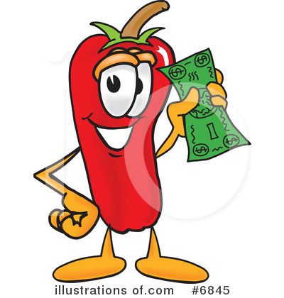 Royalty-Free (RF) Chili Pepper Clipart Illustration by Mascot Junction - Stock Sample #6845