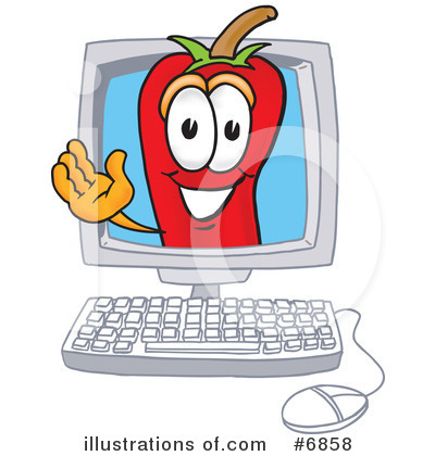 Royalty-Free (RF) Chili Pepper Clipart Illustration by Mascot Junction - Stock Sample #6858