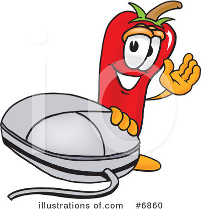 Royalty-Free (RF) Chili Pepper Clipart Illustration by Mascot Junction - Stock Sample #6860