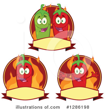 Royalty-Free (RF) Chili Peppers Clipart Illustration by Hit Toon - Stock Sample #1286198