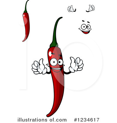 Royalty-Free (RF) Chilli Pepper Clipart Illustration by Vector Tradition SM - Stock Sample #1234617