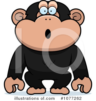 Royalty-Free (RF) Chimpanzee Clipart Illustration by Cory Thoman - Stock Sample #1077262