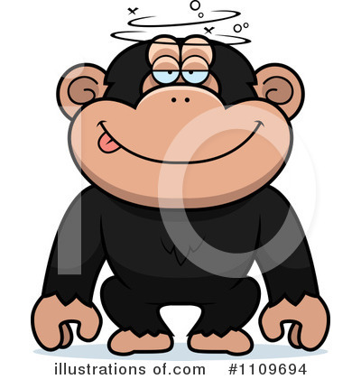 Royalty-Free (RF) Chimpanzee Clipart Illustration by Cory Thoman - Stock Sample #1109694