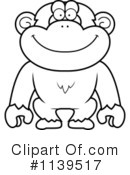 Chimpanzee Clipart #1139517 by Cory Thoman