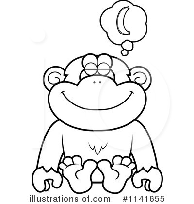 Royalty-Free (RF) Chimpanzee Clipart Illustration by Cory Thoman - Stock Sample #1141655