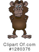 Chimpanzee Clipart #1280376 by Dennis Holmes Designs